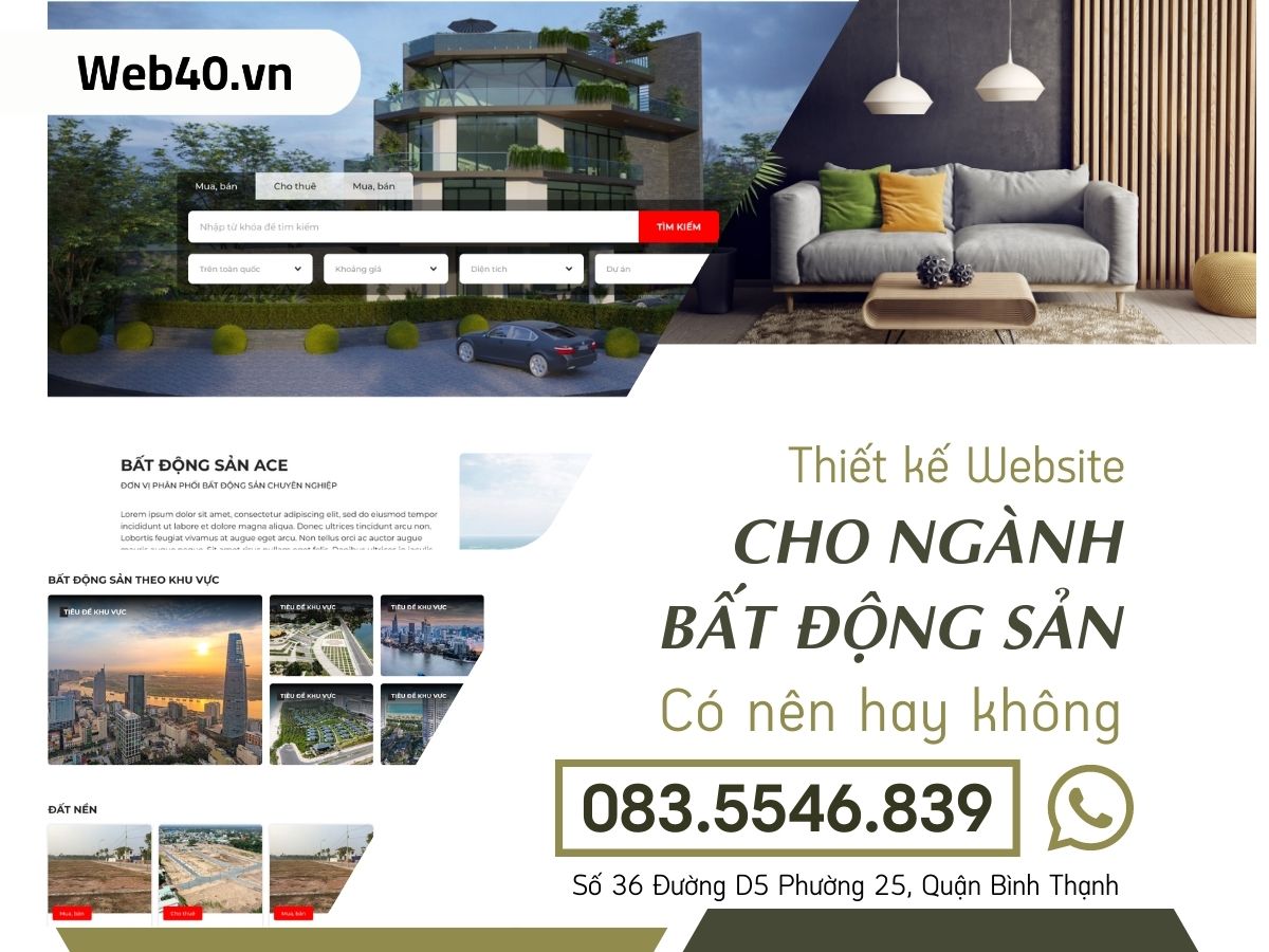 Thiết kế website cho ngành bất động sản