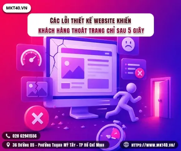 Các lỗi thiết kế website khiến khách hàng thoát trang chỉ sau 5 giây