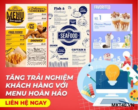 Đưa Thương Hiệu Tỏa Sáng Cùng Dịch Vụ Thiết Kế Menu