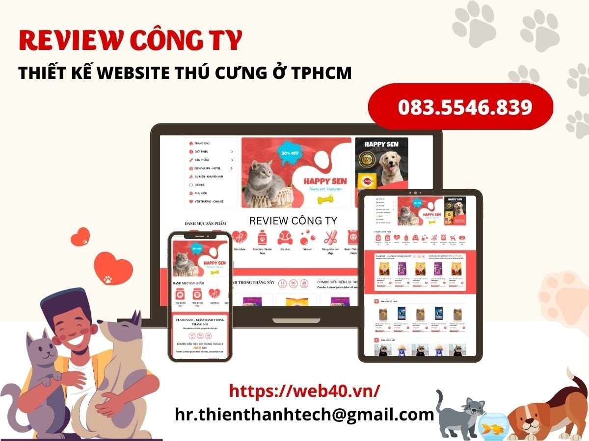 REVIEW CÔNG TY THIẾT KẾ WEBSITE THÚ CƯNG Ở TPHCM